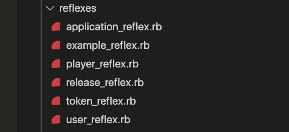 Imagem mostrando diretórios, com vários arquivos do tipo reflex.rb