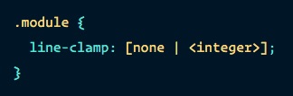 Tela de editor de código mostrando o módulo line-clamp.