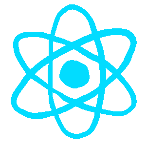 Imagem animada do logo de React.